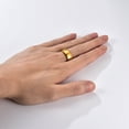 thumbnail image 3 of ChainsProMax Men/Women Classic Plain Ring, 2/4/6/8mm Wedding Band, Gold Plated/Stainless Steel/Black, 3 of 8