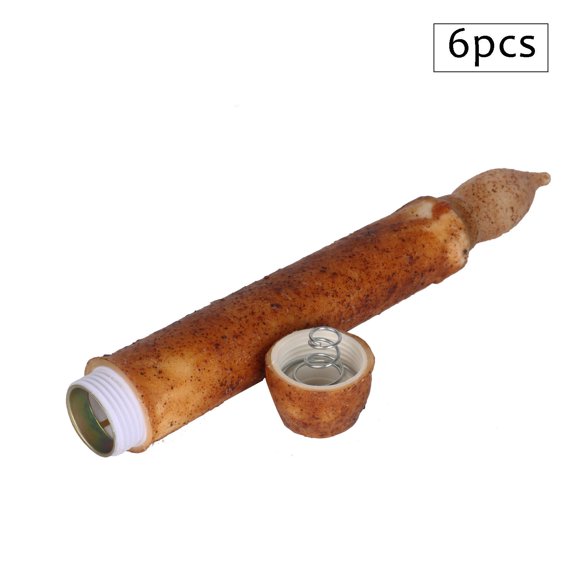 LED Halloween Waxed Electronic Candle Lamp Gold Primer Wax yellow flash