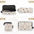 thumbnail image 5 of Hair Tool Organizer Bag with Heat Resistant Mat Removable Travel Storage Case for Hot Air Brushes Curling Irons Watercolor Mushrooms Pattern, 5 of 8
