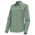 thumbnail image 2 of Women's Antigua Kelly Green Boston Celtics Porter Woven Long Sleeve Button-Up Shirt, 2 of 3