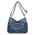 thumbnail image 2 of DGMIOCS Crossboby Bag for Women - Soft PU Leather Multi-Pocket Shoulder Bag Handbag with Adjustable Strap Blue, 2 of 5