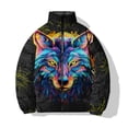 thumbnail image 4 of Chaquetas modernas y versátiles 2024 para hombre, ropa cómoda y elegante para hombre, chaquetas deportivas de invierno para hombre, abrigo con estampado de lobo, 4 of 5