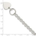 thumbnail image 2 of Auriga Fine Jewelry 925 Sterling Silver Heart Link Toggle Bracelet 8.75 inch for Women, 2 of 6