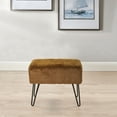 thumbnail image 6 of Home Soft Things Solid Faux Fur Ottoman - Otter - 19" x 13" x 17", 6 of 9