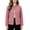 Pink, variant on Womens Jackets Corduroy Quilted Stand Collar Button Down Coat Embossed Pattern Casual Warm Outerwear Pockets (M, Orange)