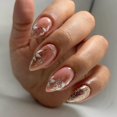 thumbnail image 1 of HLONK 24Pcs Gel Press on Nails  Gel French Long Fake Nails  Press on Tips With Glue  Rhinstone with Butterfly  NO.13, 1 of 6