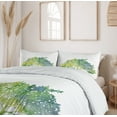 thumbnail image 6 of Ambesonne Tree Duvet Cover Sets, Watercolor Gradient Nature, 2-Queen, Lime Green White, 6 of 7