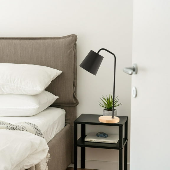 OUNONA  Lamp Pole Metal Black Stand Desk Accessories Lamps Living Room