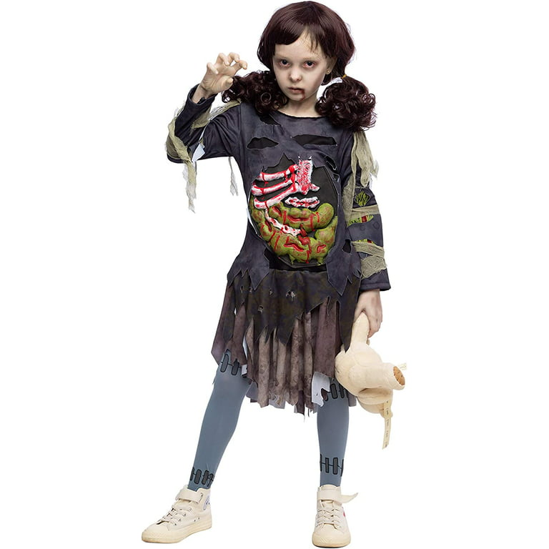 💀Zombie Costume For Halloween🧠(For Girls)