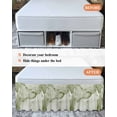 thumbnail image 7 of Marble Sage Green Wrap Around Bed Skirts for California King Bed 18" Drop,Bed Skirt with Adjustable Elastic Belt Dust Ruffle Bed Valance Modern Abstract Ink Painting Luxury Bed Frame Cover, 7 of 7