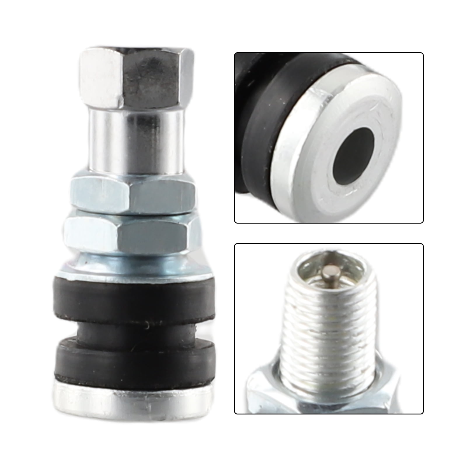 2 PCS Car Tire Valve Short Stems Tire Metal Tubeless Clamp Car Bolt Wheel Tire Valve Stems Dust Cap Auto Replacement Parts