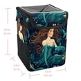 thumbnail image 5 of Mermaid Foldable Car Trash Bin Mini Trash Can with Lid, Leak-proof, Hanging Storage Bag - Car Garbage Can, 5 of 6