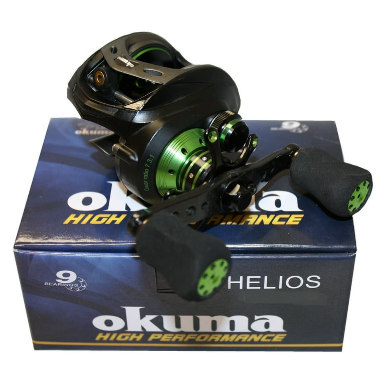 baitcast okuma reels Okuma Helios Baitcast Reel 8+1 Ball Bearing 7.3:1 12 Pound/130 Yards