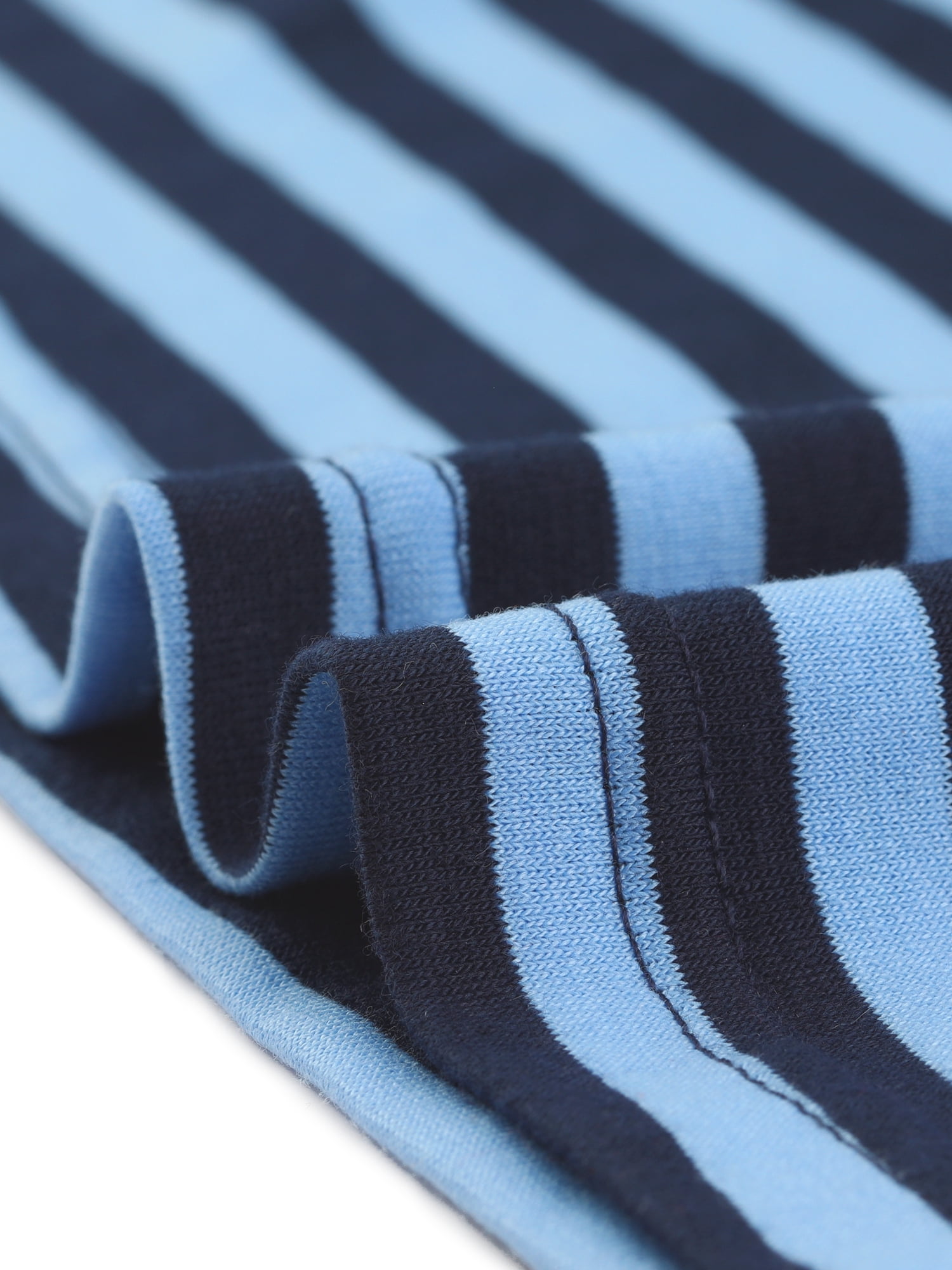 DARING DIVA Women's Color Block Striped Knit Top Long Sleeves T-Shirt L Navy Blue