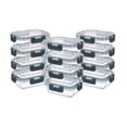 thumbnail image 1 of Recipientes de vidrio para almacenamiento de alimentos GULFLIN, juego de 1.5 tazas, 24 piezas, 1 of 6