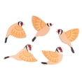 thumbnail image 7 of 5 Pcs Wooden Bird Wall Art Wood Flying Birds Wall Decor Rustic Folk Art Scandinavian Home Decor for Gift Living Room Bedroom Kitchen Office(Black), 7 of 7