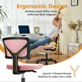 thumbnail image 6 of JOINSUN Desk Chair with Lumbar Support & Adjustable Height, 200 lb. Capacity, Pink, 6 of 8