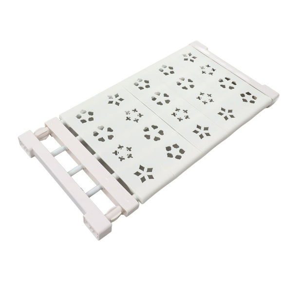 Telescopic Wardrobe Dividers Separator, White No Drill Clothes Closet