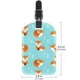 thumbnail image 6 of Square 2Pack PU Leather Fox Cruise Luggage Tag with Privacy Cover and Name ID Tag for Travel Handbags Backpacks Luggage Tags, 6 of 6