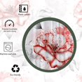 thumbnail image 2 of Stall 36"x72" Red Flowers and Grey Leaves Shower Curtain Set with Hooks,Watercolor Rose Floral Bathroom Curtain,Modern Minimalist Waterproof Bath Curtains for Bathroom Decor, 2 of 6