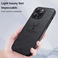 thumbnail image 5 of Luxury Leather Deer Head Phone Case For iPhone 15 14 Plus 13 12 Mini 11 Pro Max 7 8 6 6S Plus SE Shockproof Soft Silicone Cover, 5 of 5