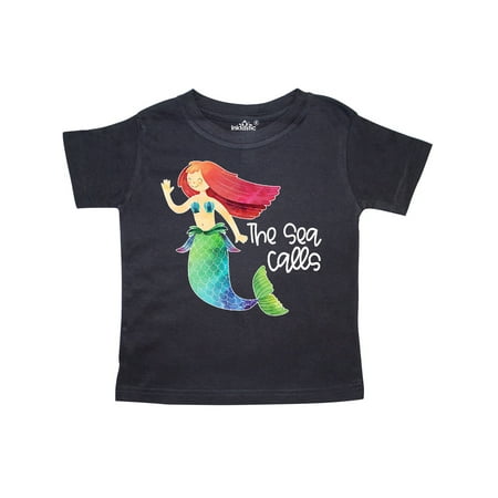 

Inktastic The Sea Calls Mermaid with Red Hair Gift Toddler Boy or Toddler Girl T-Shirt