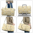 thumbnail image 6 of Garronmavis Yellow Daisy Print Large Quilted Duffle Bag for Women, Cute Weekender Travel Overnight BagGym Dance Carry On Bag with Zipper Pockets, 6 of 7