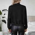 thumbnail image 5 of Ladies Casual Jacket Baeitkot Ladies Fashionable Short Zipper Women Jacket Solid Color Jacket Casual Jacket Black XL, 5 of 9