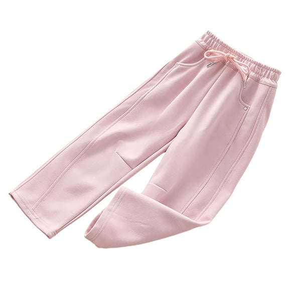 Mercatoo Girls Wide Leg Sweatpants High Elastic Waist Baggy Straight Pants Casual Loose Athletic Trousers Joggers with Pockets