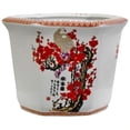 thumbnail image 1 of Oriental Furniture 10" Cherry Blossom Porcelain Flower Pot, 1 of 2