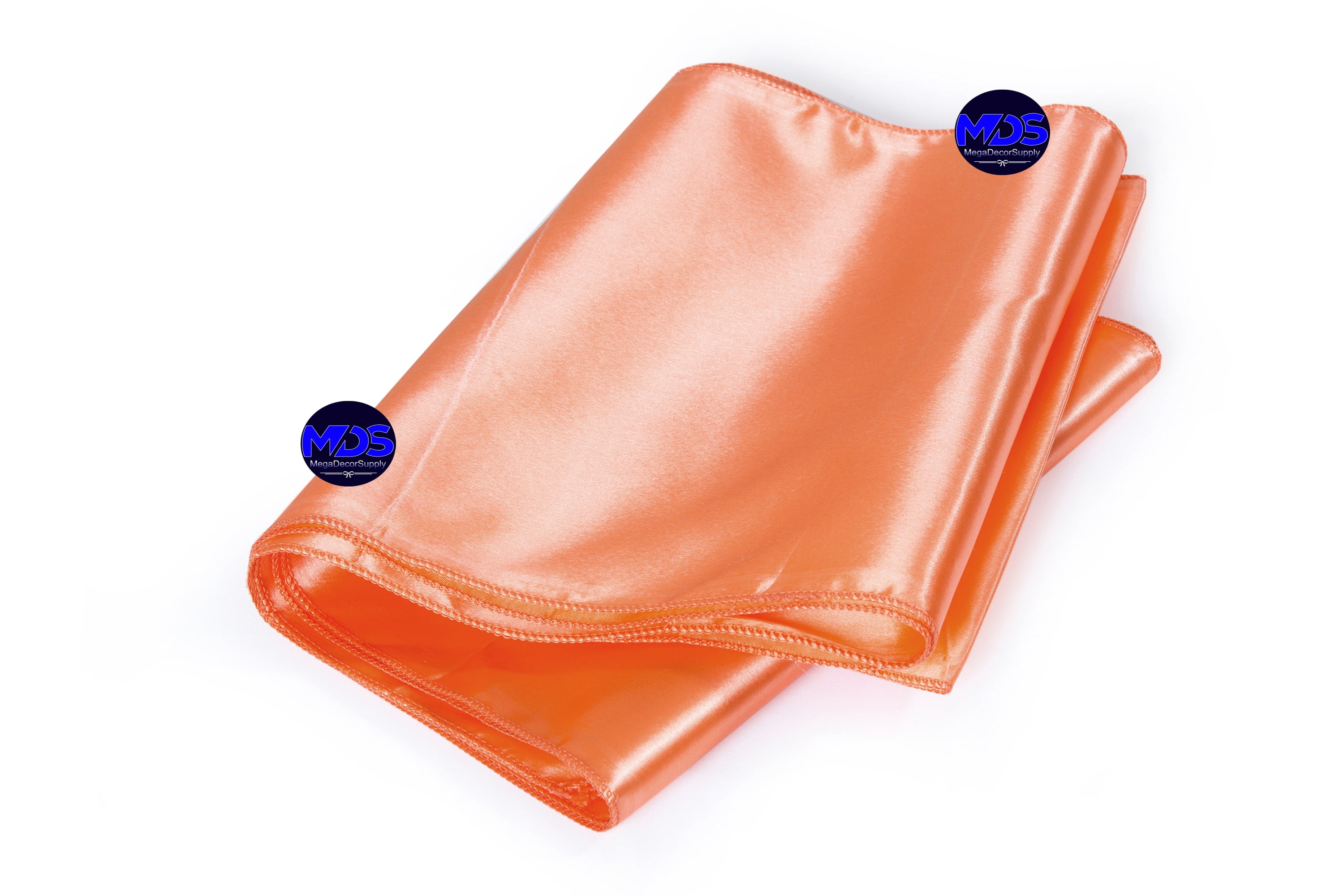MDS Pack of 10 Wedding 12 x 108 inch Satin Table Runner for Wedding Banquet Decoration -Pitch