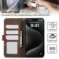 thumbnail image 5 of for Samsung Galaxy A54 5G Premium PU Leather Wallet Flip Case, RFID Blocking Magnetic Card Slots Cash Pocket Kickstand Multifunctional Drop Protective Phone Cover for A54 5G, Brown, 5 of 6
