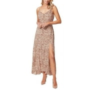 Jessica Simpson Women's Tennyson Printed Slip Dress Brown Size X-Small