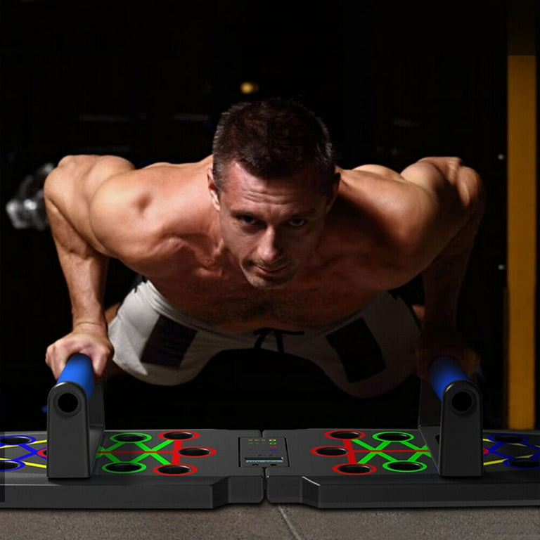 Push Up Board with Automatic Count Portable Multi Function Foldable 10 in 1 Push Up Bar Push up Handles for Floor Professional Push Up Strength