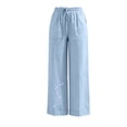 thumbnail image 6 of Admvng Women's Pants Floral Embroidered Drawstring Casual Trousers with Pockets, 6 of 7