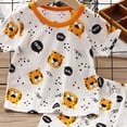 thumbnail image 4 of Akiihool Pyjama pour Enfants Pyjama pour Garçons Grands Garçons Ensemble de Pyjama d'Été à Manches Courtes Tenue de Nuit pour Enfant Pyjama pour Garçons (Jaune, 5-6 Ans), 4 of 4