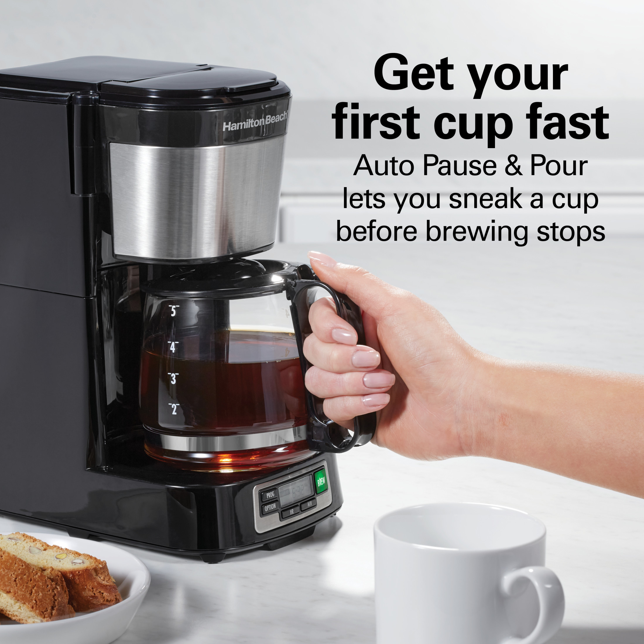Hamilton Beach Front Fill 5-Cup Programmable Drip Coffee Maker photo 6