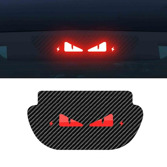 Tgbvmt Car High Mount Brake Light Projection Panel High Visibility Custom Pattern Projection Enhanced Road Safety Exterior Taillight Sticker for Tesla Model 3 Automotive Exterior Decor Accessory