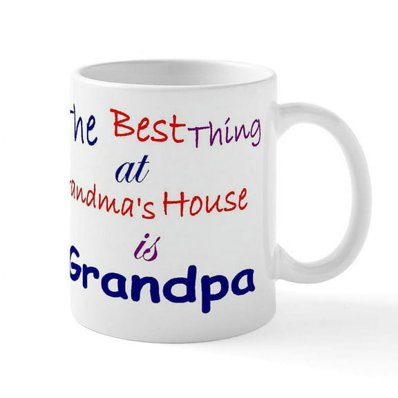 CafePress - Blue Red Lg Mugs - 11 oz Ceramic Mug - Novelty Coffee Tea Cup