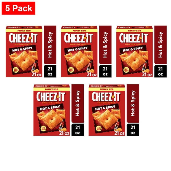 Cheez-It Hot and Spicy Cheese Crackers 21 oz - 5 Pack