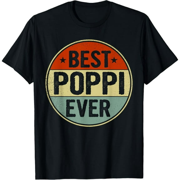 Best Poppi Ever Retro Style Cool Birthday Gift for Poppi T-Shirt