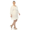 thumbnail image 3 of White Mark Women's Sheer Crochet Cover Up Dress, 3 of 5