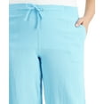 thumbnail image 2 of JM Collection Plus Size Gauze Drawstring Pants Seafoam Blue 2X, 2 of 4