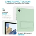 thumbnail image 3 of Allytechgroup Slim Case for Samsung Galaxy Tab A8 10.5 (2022), Shock-Absorbent TPU & Hard PC Back Cover with Kickstand Protective Case Cover with Cleaning Cloth and Stylus for Women Men, Mintgreen, 3 of 7