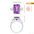 thumbnail image 4 of ANGARA Natural Twist Shank Emerald Cut 6.5 ct Amethyst Statement Ring in 14K White Gold for Women (Size-14x10mm) | February Birthstone, Anniversary, Jewelry Gift for Women | Natural Amethyst Ring, 4 of 8
