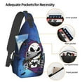 thumbnail image 4 of Nightmare Before Christmas Sling Bag Crossbody Travel Hiking Chest Backpack Shoulder Daypack For Women Men, 4 of 5