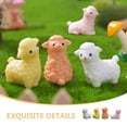 thumbnail image 7 of 8Pcs Mini Alpaca Figurines Miniature Resin Animal Figurine Landscape Mini Alpaca Decor, 7 of 7
