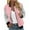 Pink, variant on UYISJ Bomber Jacket Women Causal Zip Up Coats Long Sleeve Stand Collar Fall Jackets Lightweight Outerwear Tops XXL