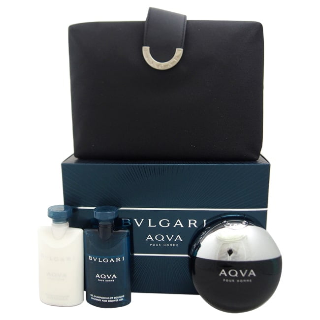 Bvlgari Aqva by Bvlgari for Men - 4 Pc Gift Set 3.4oz EDT Spray