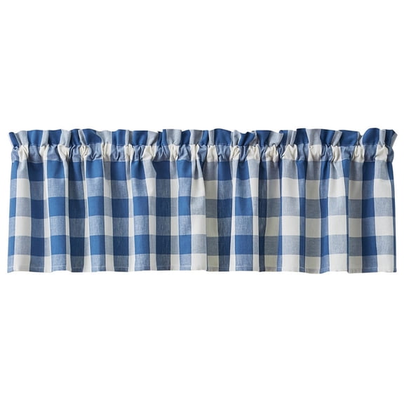 Park Designs China Blue Buffalo Check Valance 14"L